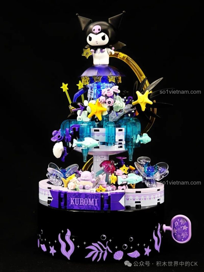 Hộp sản phẩm của TOP TOY TC2707 (Kuromi) và TC2708 (Cinnamoroll) nhìn từ mặt trước