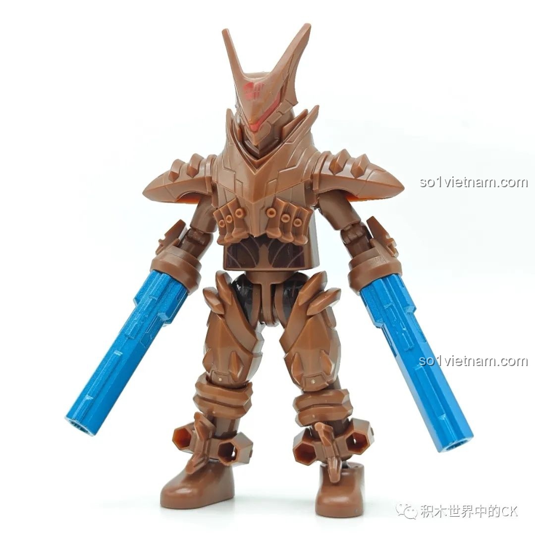 Mô hình đồ chơi lắp ráp Robot Quân Đoàn Beta (GV-08 09) của BLOKEES Ultraman GV-08 nhìn từ phía trước.