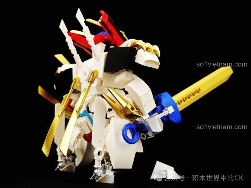 Mô hình Robot Rồng JIESTAR 58206 Ryuomaru dạng Robot, nhìn từ phía sau