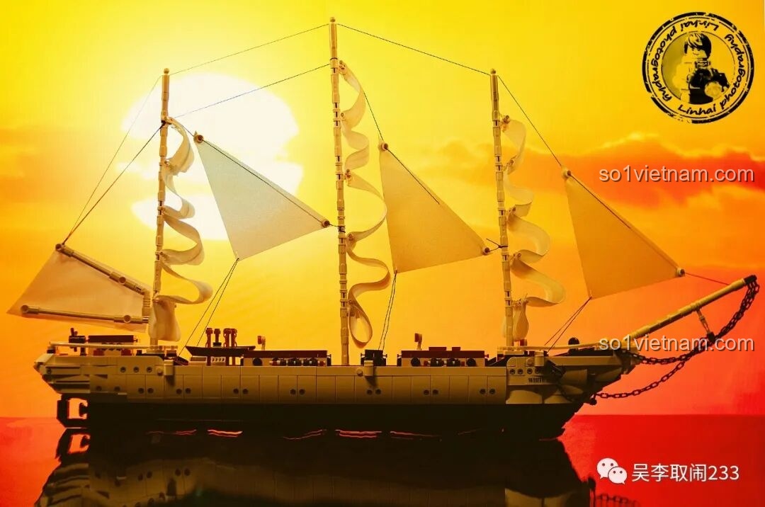 Mô hình thuyền buồm Thiên Nga Trắng của Forange, một bộ lắp ghép đẹp mắt khác trong series tàu thuyền của hãng.