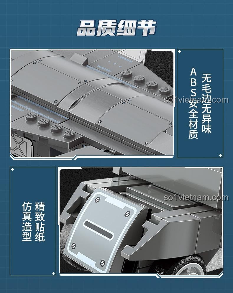 Mô hình trực thăng lắp ráp từ bộ Qman 42201, đồ chơi phát triển trí tuệ cho bé trai