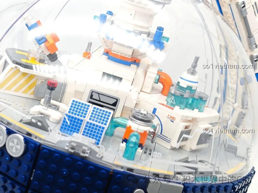 Ảnh động GIF mô tả Wekki 506502 Mô hình Kế hoạch Di cư Hành tinh xoay 360 độ, phô diễn tính năng độc đáo của quả địa cầu không gian.