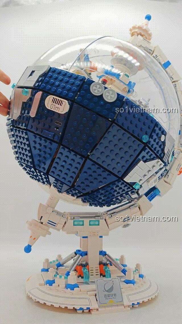 Ảnh động GIF thứ hai của Wekki 506502 Mô hình Kế hoạch Di cư Hành tinh xoay 360 độ, làm nổi bật sự chuyển động mượt mà và thiết kế tinh xảo.