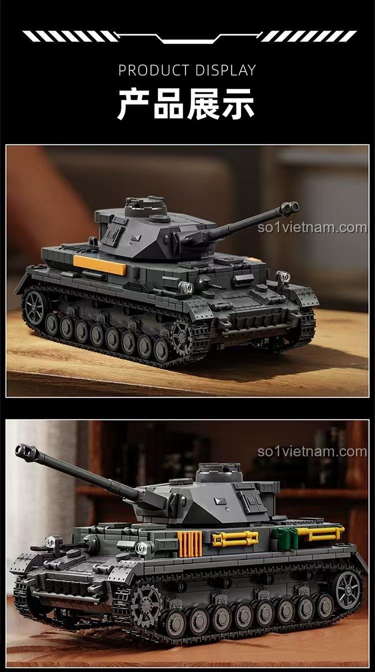 Mô hình xe tăng Panzer IV Ausf. F2 12GO 97003 tổng thể