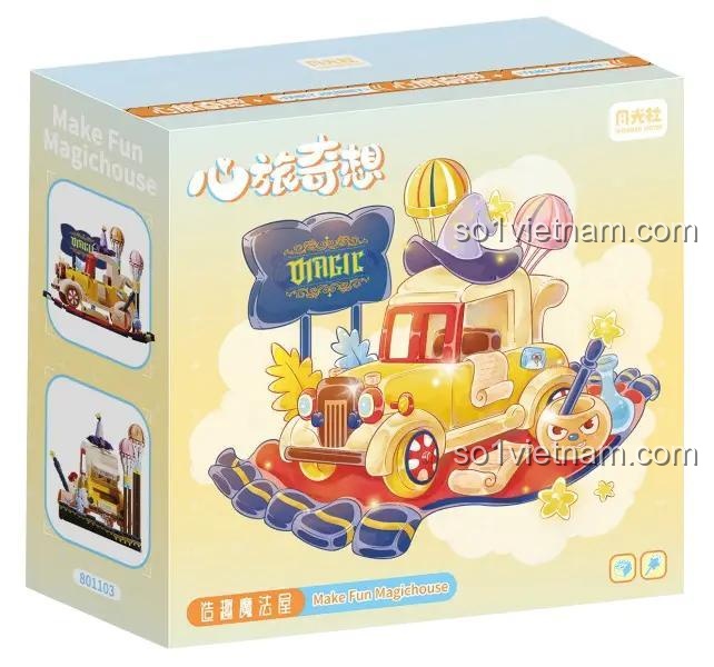 Hộp đồ chơi mô hình Chiếc Xe Cổ Tích 801103, món quà sáng tạo cho bé gái 14 tuổi.
