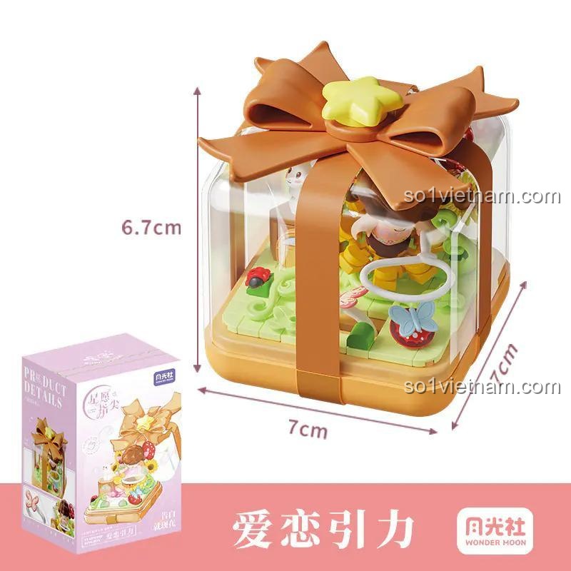 Hộp Nhẫn Ước Nguyện Tình Yêu 月光社 804418 - Kích thước mô hình 7x7x6.7cm, bộ đồ chơi sáng tạo cho bé gái 6 tuổi, quà tặng ý nghĩa, giá tốt