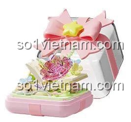 Mô hình lắp ráp Hộp Nhẫn Ước Nguyện 月光社 804421, chi tiết hoa, bướm và sách, phù hợp cho bé gái 6 tuổi, đồ chơi sáng tạo, món quà lãng mạn