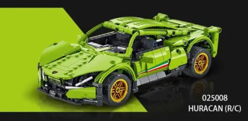 Mô hình siêu xe Lamborghini Huracan màu xanh lá điều khiển từ xa (R/C) 025008, đồ chơi lắp ghép cho bé 8 tuổi, MORKMODEL, tốc độ đỉnh cao, giá tốt