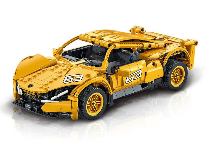 Mô hình xe Lamborghini Aventador SVJ63 R/C màu vàng, bộ lắp ghép kỹ thuật điều khiển từ xa, 873 chi tiết, tỉ lệ 1:16, đồ chơi cho bé trai 6 tuổi