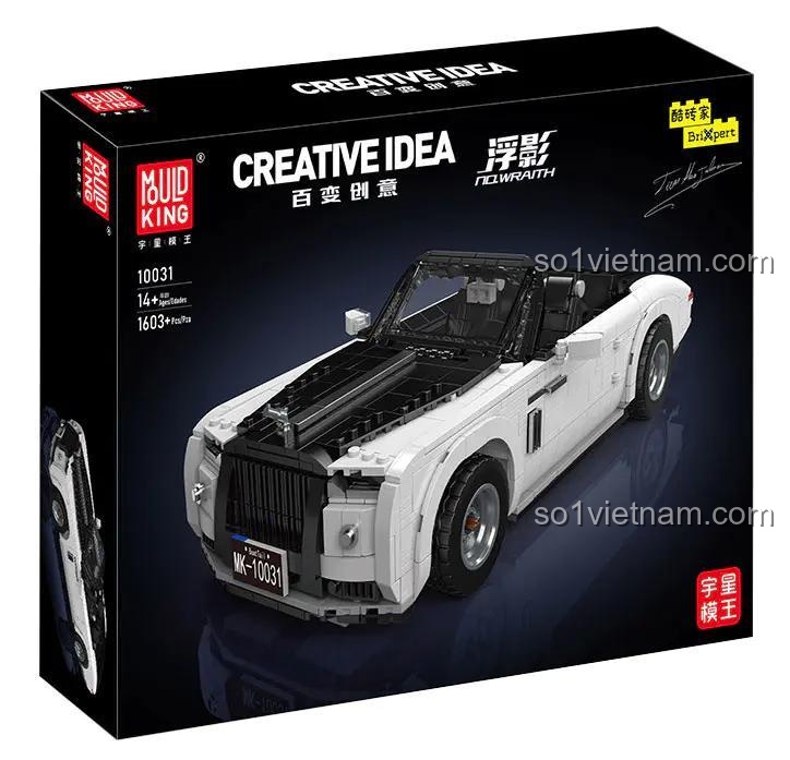 đồ chơi mô hình Mould King 10031, hộp sản phẩm Rolls-Royce Wraith, bộ lắp ghép xe sang, cho con trai 14 tuổi, giá tiết kiệm