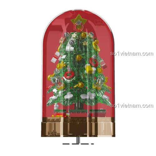 Mould King 10090 Hộp Nhạc Giáng Sinh Kỳ Diệu Cây Thông Noel màu đỏ
