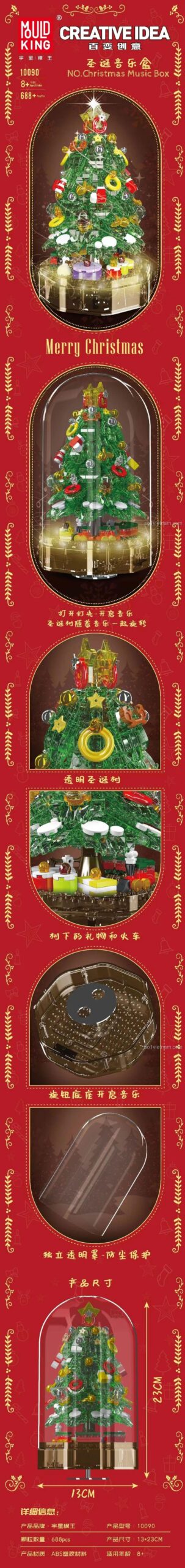 Mould King 10090 Hộp Nhạc Giáng Sinh Kỳ Diệu mô tả chi tiết