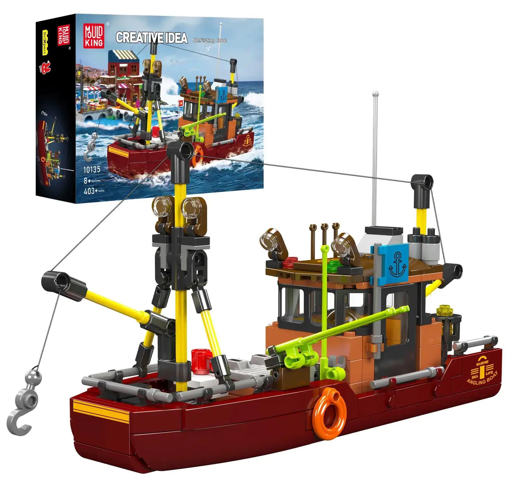 Bộ lắp ghép Thuyền Câu Cá Mould King 10135 giá tốt cho bé trai 8 tuổi, đồ chơi mô hình Thuyền Đánh Bắt Cá chất lượng cao.