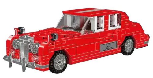 Mould King 10145 Xe RR Lunaz Cổ điển bộ lắp ghép, xe mô hình đỏ trắng, cửa cốp sau mở được, 433 mảnh, độ tuổi 8+, cho bé trai