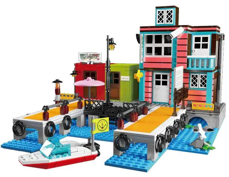 Bộ lắp ghép Mould King 10148 Nhà nghỉ bến tàu, mô hình kiến trúc ven biển, 782 chi tiết, độ tuổi 8+, màu sắc tươi sáng, giá tốt