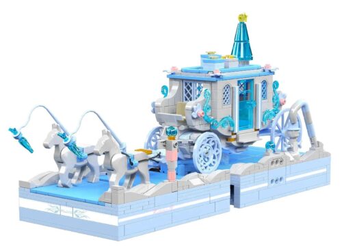 Mô hình hoàn chỉnh bộ lắp ghép Xe Ngựa Công Chúa Bạch Tuyết Mould King 10161, một món quà tuyệt vời cho bé gái 14 tuổi yêu thích truyện cổ tích.