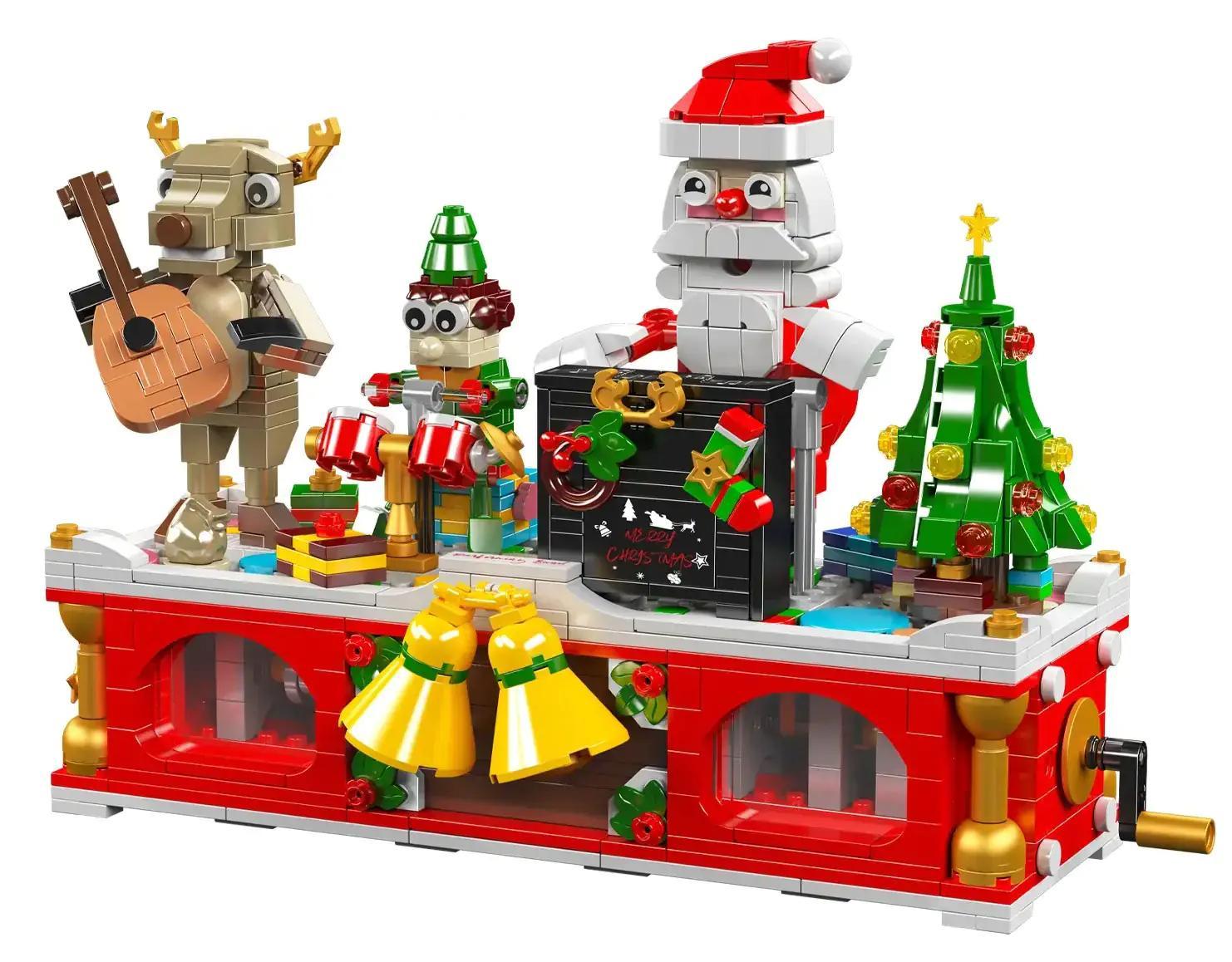 Bộ lắp ghép Ban Nhạc Lễ Hội Giáng Sinh Mould King 10162 với ông già Noel, tuần lộc và yêu tinh. Món quà Noel cho cả gia đình.