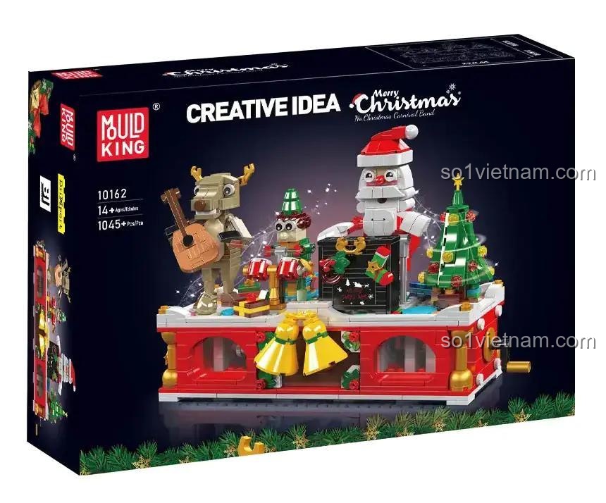 Hộp sản phẩm đồ chơi mô hình Hộp nhạc Giáng Sinh Mould King 10162, 1045 chi tiết, phù hợp cho lứa tuổi 14+.