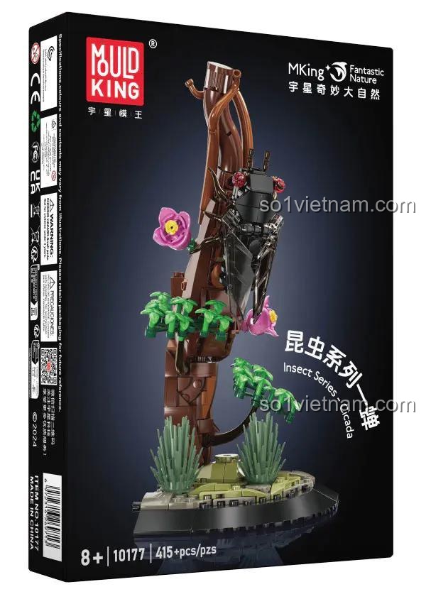 Hộp đồ chơi mô hình Con Ve Sầu 10177 của Mould King, gồm 415 mảnh ghép, chất lượng cao.