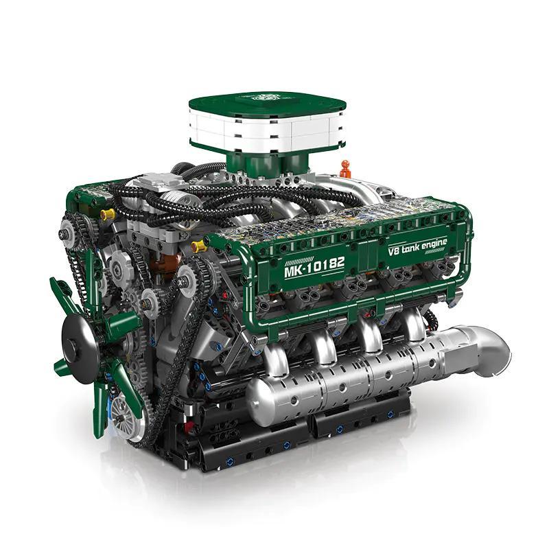 Mould King 10182 Động cơ Xe tăng V8 bộ đồ chơi mô hình chi tiết