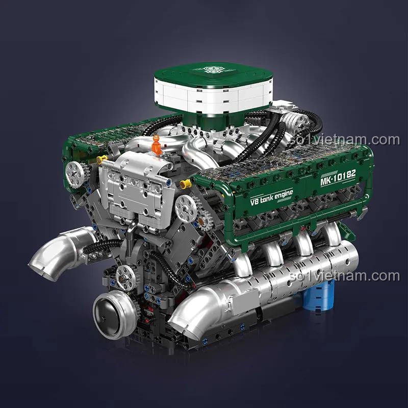 Mould King 10182 Động cơ Xe tăng V8 bộ lắp ghép mô hình chi tiết