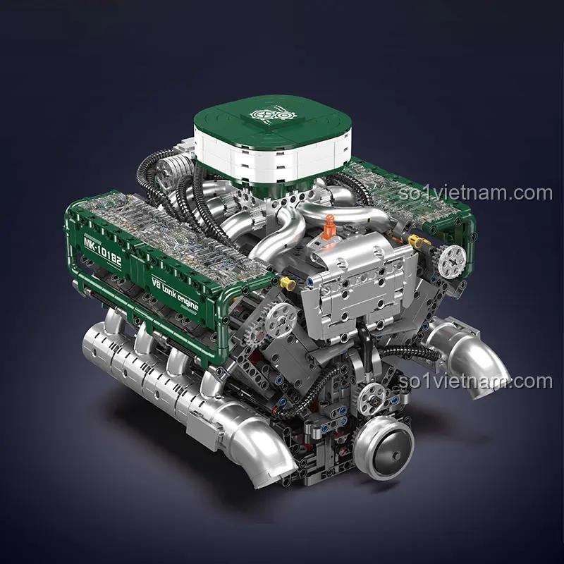 Mould King 10182 Động cơ Xe tăng V8 bộ đồ chơi mô hình chi tiết