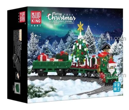 Hộp bộ đồ chơi 12039 Mould King Tàu Hỏa Diesel ESU KG230 Phiên Bản Giáng Sinh Đặc Biệt, 922 mảnh ghép, phù hợp bé trai 8 tuổi, giá tốt.