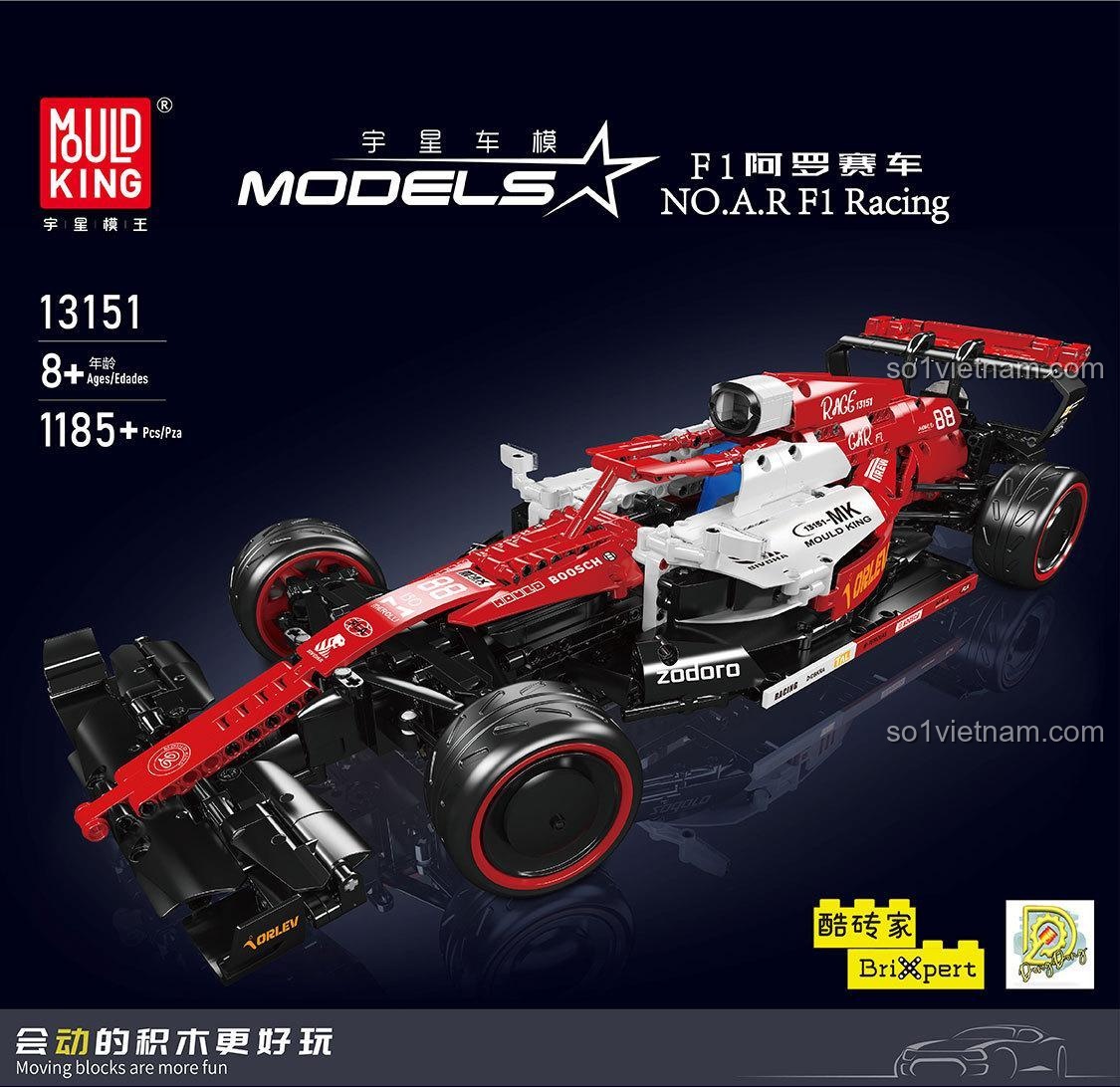 Mould King 13151 Xe F1 A.R F1 Racing chi tiết
