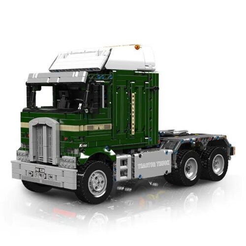 Mô hình bộ lắp ráp Xe Đầu Kéo K100 Aerodyne Mould King 13202 màu xanh lá cây, phù hợp cho con trai 14 tuổi, giá rẻ.