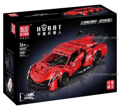 Hộp sản phẩm Robot Biến Hình Xe Thể Thao Độc Dược Mould King 15057