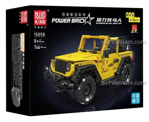 Hộp sản phẩm Mould King 15058 Xe Jeep địa hình Wrangler bộ đồ chơi lắp ráp