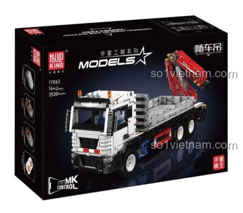 Hộp đồ chơi lắp ráp Mould King 17063 Xe Tải Cần Cẩu Khí Nén với 2530 chi tiết, Hệ Thống Khí Nén, phù hợp con trai 14 tuổi