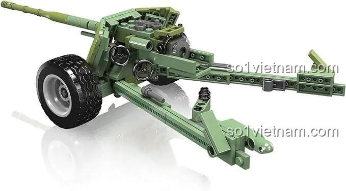 Chi tiết pháo chống tăng của bộ đồ chơi Mould King 20027, có thể tháo rời, tăng cường trải nghiệm lắp ráp cho bé trai 8 tuổi.