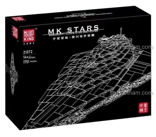 Hộp bộ xếp hình Mould King 21072 Chiến hạm Star Wars, đồ chơi lắp ghép cho con trai 14 tuổi, giá rẻ.