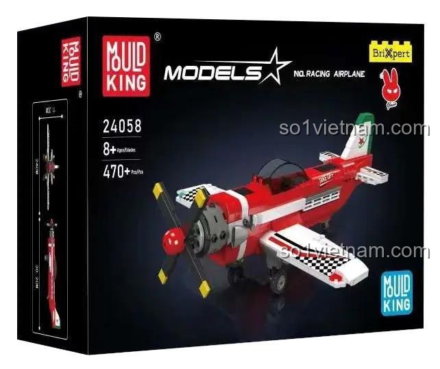 Hộp bộ lắp ghép Mould King 24058 Máy Bay Đua Tốc Độ, đồ chơi mô hình cho bé trai 8 tuổi, 470 chi tiết, giá tiết kiệm.