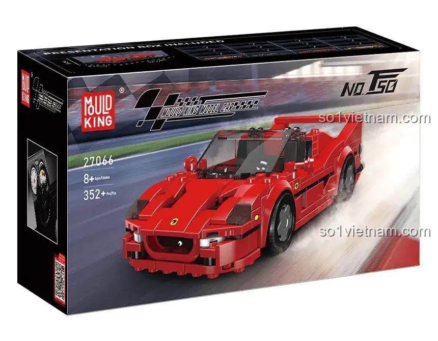 Hộp đựng Mould King 27066 Siêu xe F50 bộ đồ chơi lắp ghép, mô hình xe hơi, 352 mảnh, độ tuổi 8+, cho bé trai