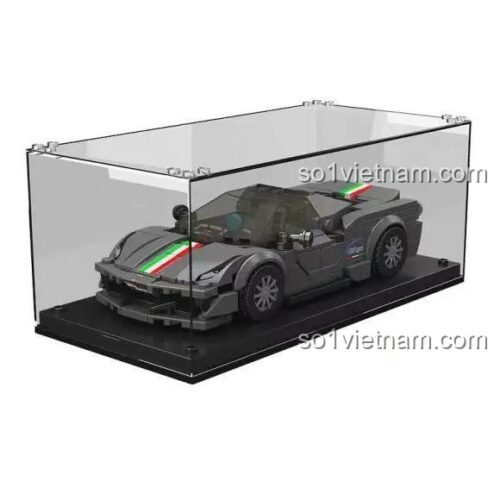 Mould King 27068 Siêu xe Ferrari 488 Pista trong hộp trưng bày, xe hơi đồ chơi lắp ghép, xe hơi đồ chơi mô hình, xe hơi đồ chơi lắp ráp, xe hơi đồ chơi STEM, xe hơi đồ chơi giáo dục, xe hơi đồ chơi phát triển trí tuệ, xe hơi đồ chơi sáng tạo, xe hơi đồ chơi xây dựng, 358 mảnh, cho bé 8 tuổi, màu xám, đỏ, xanh lá, trắng, giá tốt