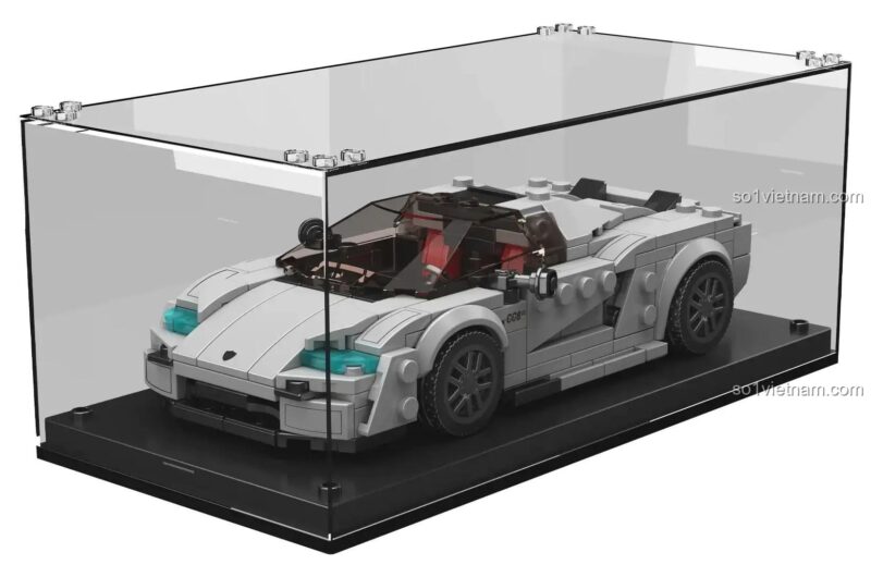 Mô hình siêu xe Koenigsegg C850 Mould King 27070 trong hộp trưng bày, đồ chơi lắp ráp đẳng cấp cho bé trai 8 tuổi