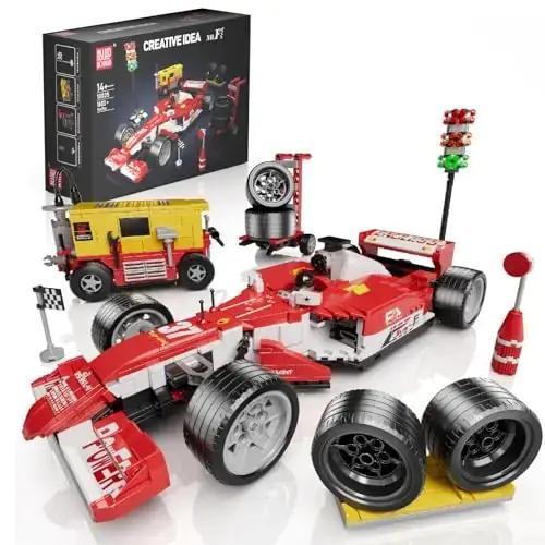 MouldKing 10035 Xe Đua F1 Công Thức 1 Bộ Lắp Ghép Mô Hình Chi Tiết Cao Cho Bé Trai 14 Tuổi