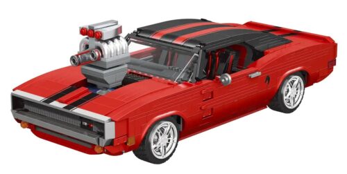 MouldKing 10112 Dodge Charger - Mô hình xe đồ chơi lắp ráp, xe cơ bắp Mỹ, 1869 mảnh ghép, tỉ lệ 1:16, chi tiết chân thực, phù hợp cho bé trai 14 tuổi, đồ chơi giáo dục STEM