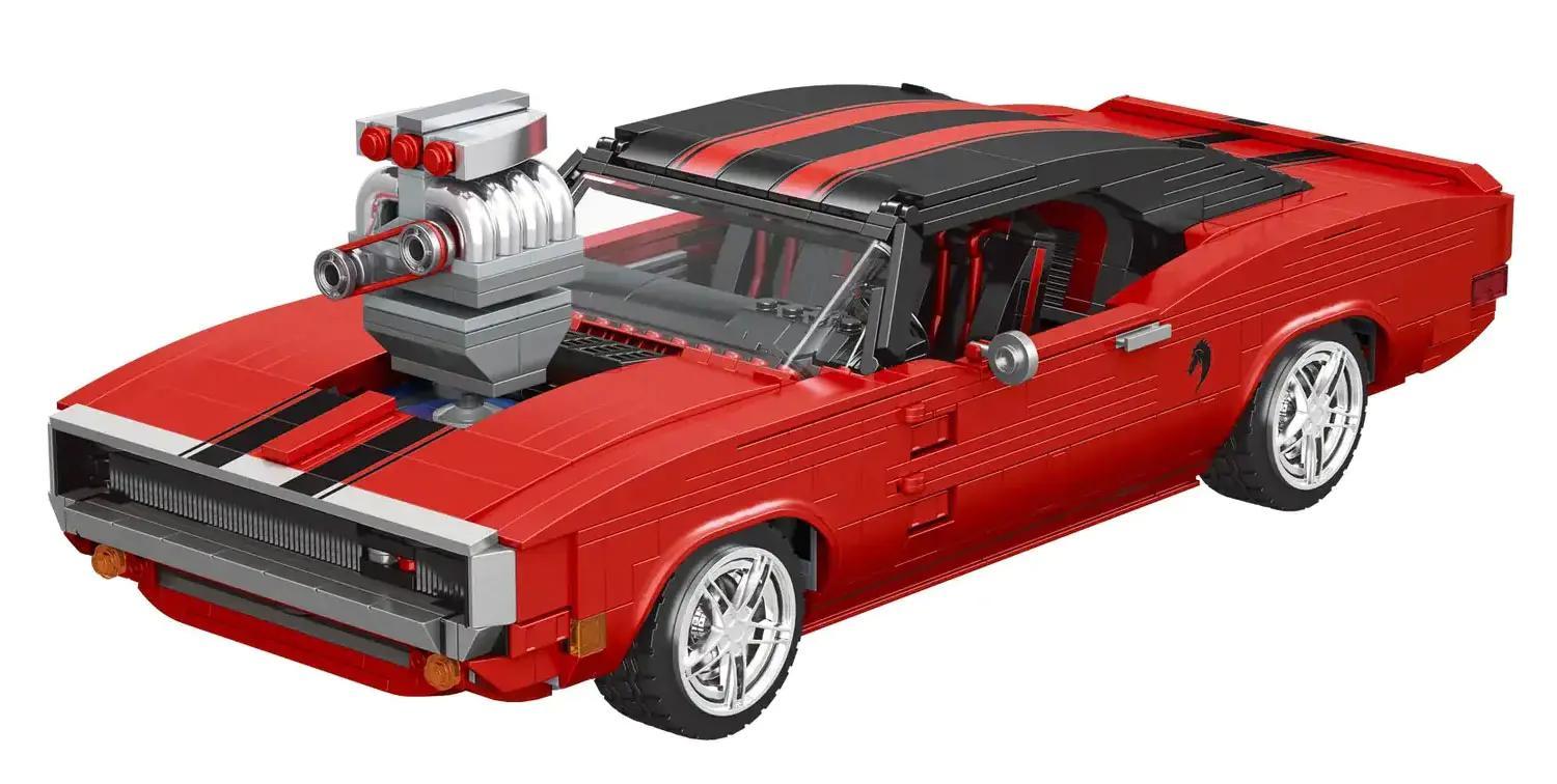 MouldKing 10112 Dodge Charger - Mô hình xe đồ chơi lắp ráp, xe cơ bắp Mỹ, 1869 mảnh ghép, tỉ lệ 1:16, chi tiết chân thực, phù hợp cho bé trai 14 tuổi, đồ chơi giáo dục STEM