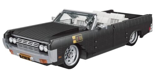 MouldKing 10118 1964 Lincoln Continental Convertible Xe hơi mô hình mui trần Tỉ lệ 1:16 Cửa mở Nắp capo mở Cốp sau mở Đen Trắng Con trai 14 tuổi