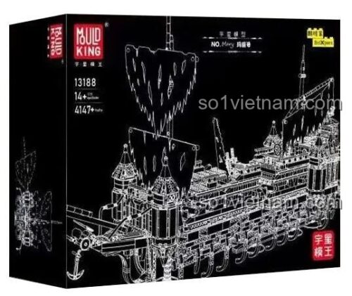 Hộp đựng bộ lắp ghép Tàu Cướp Biển Mary Tàu Ma MouldKing 13188