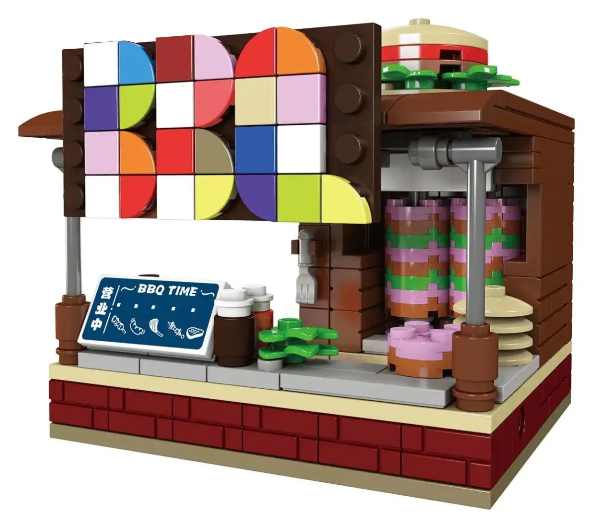 MouldKing 24028 Quầy Thịt Nướng MINI bộ lắp ghép chi tiết, màu sắc rực rỡ, kích thước 9x9.6x8.6cm, 249 mảnh, độ tuổi 8+