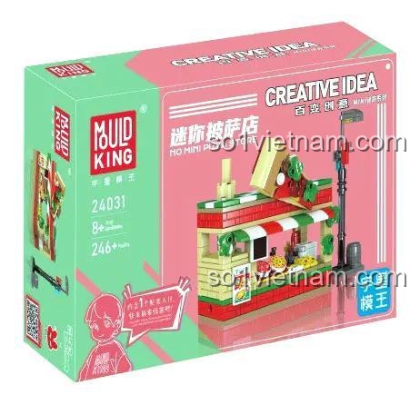 Hộp sản phẩm MouldKing 24031 MINI迷你:迷你披萨店