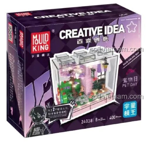 Hộp sản phẩm MouldKing 24038 Ngôi nhà thú cưng bộ lắp ghép mini block