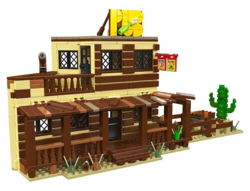 MouldKing 24072 Quán Bar Miền Tây Hoang Dã bộ lắp ghép chi tiết chân thực