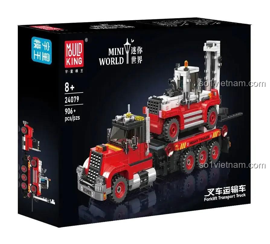 Hộp sản phẩm MouldKing 24079 Xe Nâng Vận Chuyển - 906 mảnh ghép, đồ chơi xây dựng cho bé trai 8 tuổi