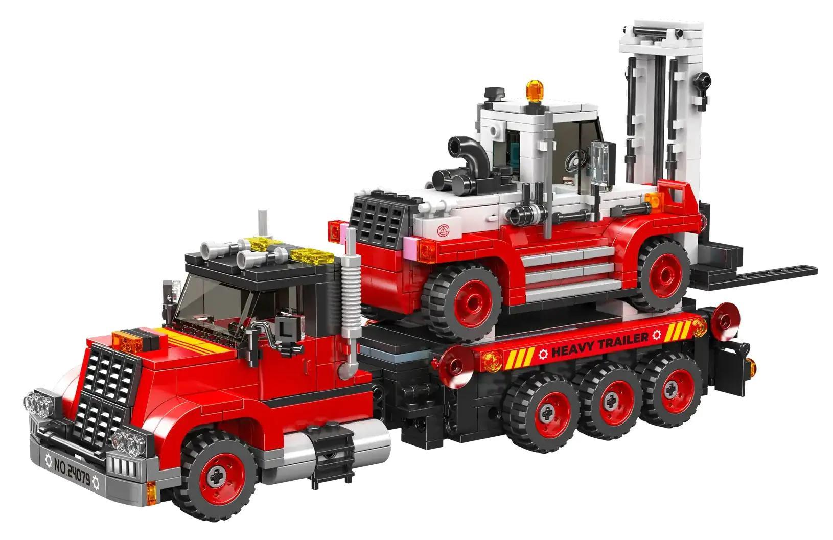 MouldKing 24079 Xe Nâng Vận Chuyển - Mô hình xe tải và xe nâng chi tiết cao, 906 mảnh ghép, đồ chơi xây dựng cho bé trai 8 tuổi