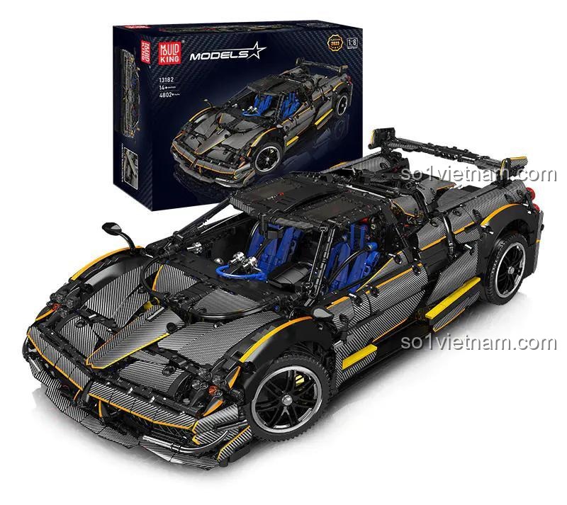 MouldKing MK13182 Pagani Huayra lắp ráp cùng hộp sản phẩm - Bộ đồ chơi Technic tỉ lệ 1:8, 4802 chi tiết